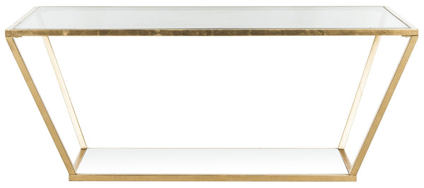Safavieh Allene Gold Leaf Retro Coffee Table - Vintage Charm Meets Modern Design For Elegant Living Spaces FOX2601A