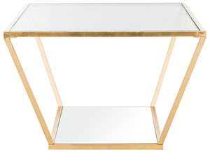 Safavieh Allene Gold Leaf Retro Coffee Table - Vintage Charm Meets Modern Design For Elegant Living Spaces FOX2601A