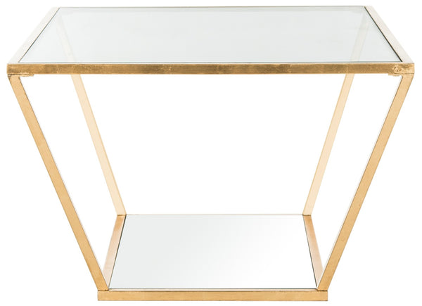 Safavieh Allene Gold Leaf Retro Coffee Table - Vintage Charm Meets Modern Design For Elegant Living Spaces FOX2601A