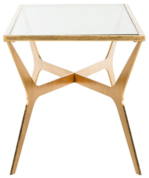 Safavieh Edythe Gold Leaf Coffee Table – Luxe Modern Centerpiece For Elegant Living Spaces & Reception Areas FOX2603A