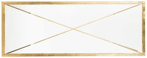 Safavieh Edythe Gold Leaf Coffee Table – Luxe Modern Centerpiece For Elegant Living Spaces & Reception Areas FOX2603A