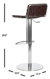 Safavieh Floyd Gas Lift Swivel Barstool Brown FOX3000A