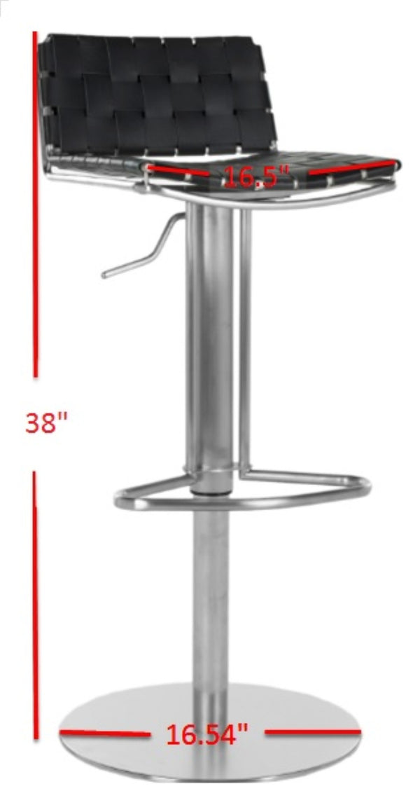 Safavieh Floyd Gas Lift Swivel Bar Stool - Adjustable Height Modern Design For Stylish Comfort In Any Space Black FOX3000B