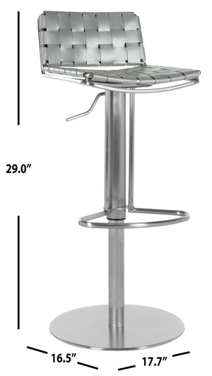 Safavieh Floyd Gas Lift Swivel Bar Stool - Adjustable Height Modern Design For Stylish Comfort In Any Space Grey FOX3000D