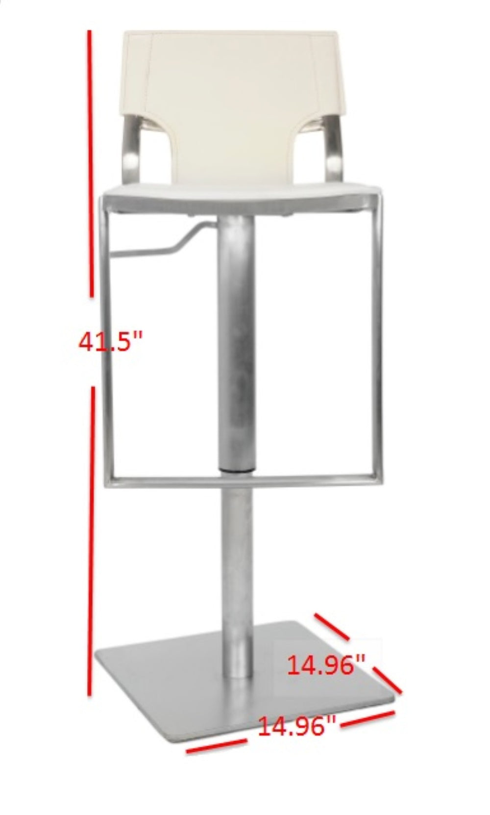 Safavieh Armondo Gas Lift Swivel Bar Stool - Modern Adjustable Height Design For Kitchen & Home Entertainment White FOX3002A