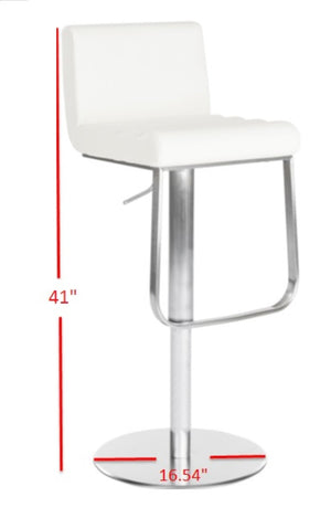 Safavieh Stanley Gas Lift Swivel Barstool - Sleek Modern Design With Adjustable Height And Comfortable Seating Black FOX3003A