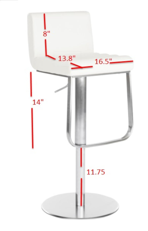 Safavieh Stanley Gas Lift Swivel Barstool - Sleek Modern Design With Adjustable Height And Comfortable Seating Black FOX3003A