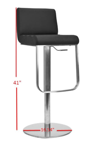 Safavieh Stanley Gas Lift Swivel Barstool - Sleek Modern Design With Adjustable Height And Comfortable Seating White FOX3003B