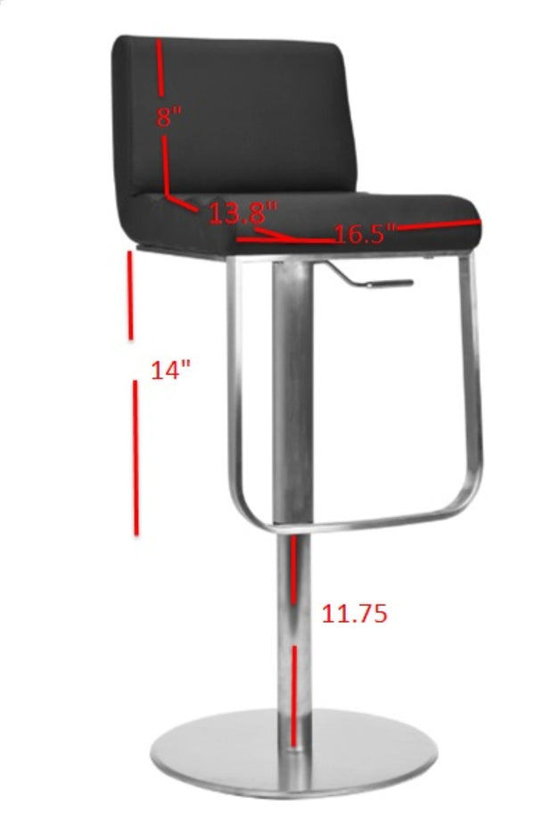 Safavieh Stanley Gas Lift Swivel Barstool - Sleek Modern Design With Adjustable Height And Comfortable Seating White FOX3003B