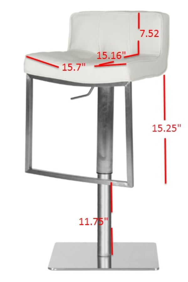 Safavieh Newman Swivel Bar Stool - Contemporary European Design With Quilted Upholstery For Modern Spaces White FOX3005C