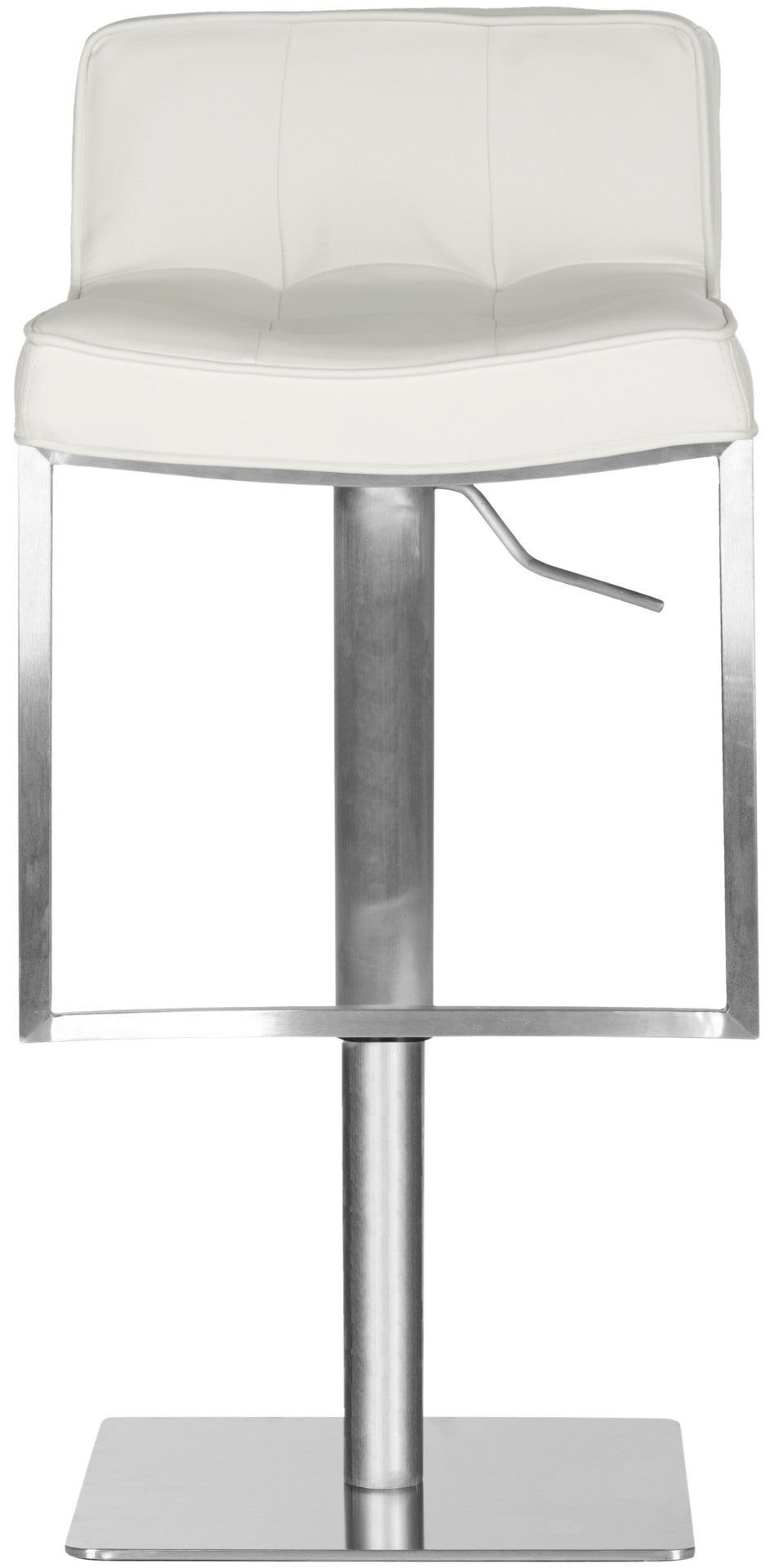 Safavieh Newman Swivel Bar Stool - Contemporary European Design With Quilted Upholstery For Modern Spaces White FOX3005C