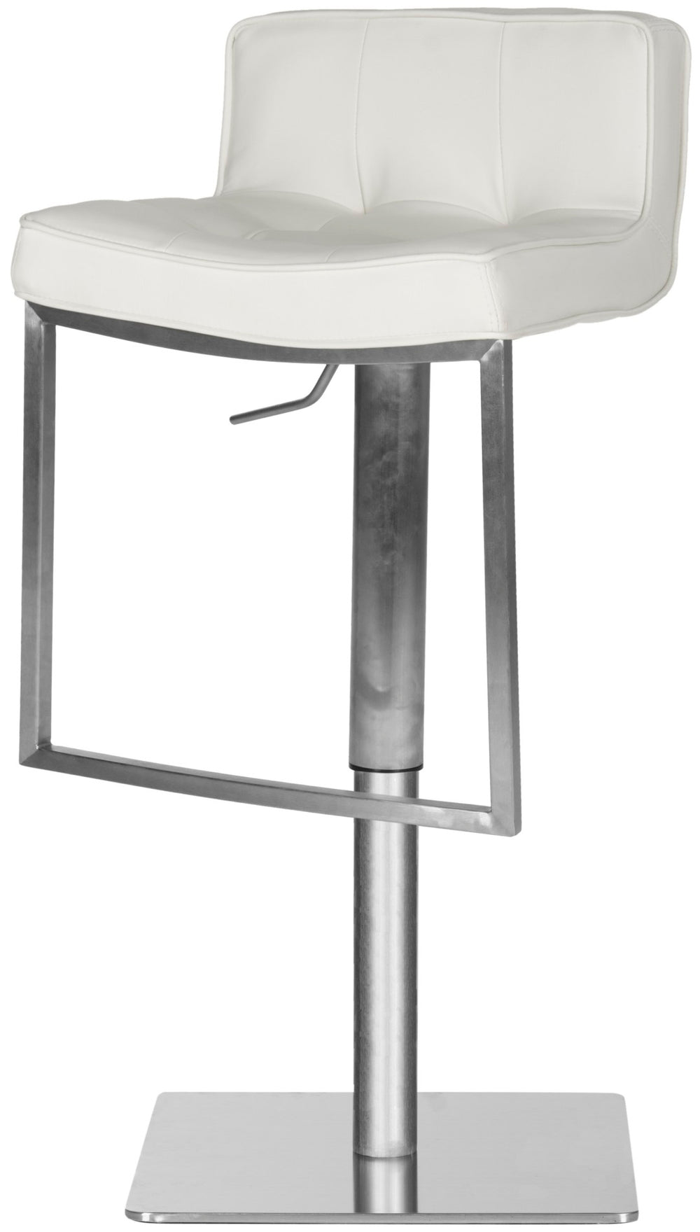 Safavieh Newman Swivel Bar Stool - Contemporary European Design With Quilted Upholstery For Modern Spaces White FOX3005C
