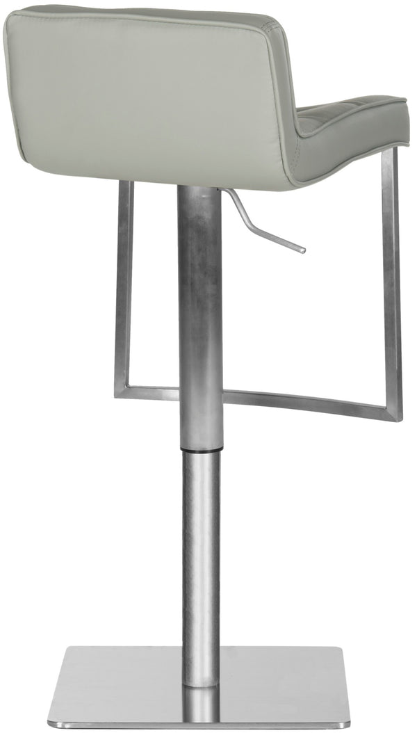 Safavieh Newman Swivel Bar Stool - Contemporary European Design With Quilted Upholstery For Modern Spaces Grey FOX3005D
