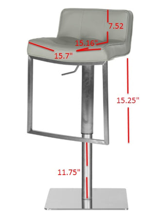 Safavieh Newman Swivel Bar Stool - Contemporary European Design With Quilted Upholstery For Modern Spaces Grey FOX3005D