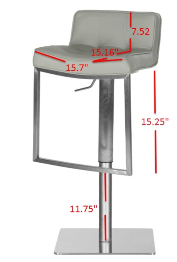 Safavieh Newman Swivel Bar Stool - Contemporary European Design With Quilted Upholstery For Modern Spaces Grey FOX3005D