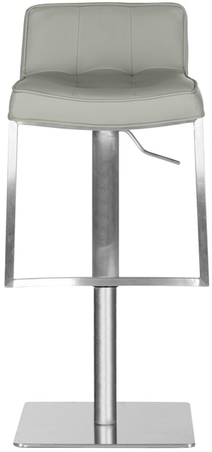 Safavieh Newman Swivel Bar Stool - Contemporary European Design With Quilted Upholstery For Modern Spaces Grey FOX3005D