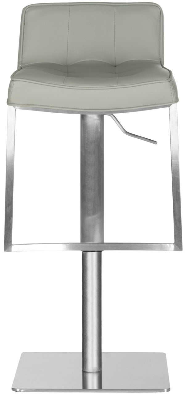 Safavieh Newman Swivel Bar Stool - Contemporary European Design With Quilted Upholstery For Modern Spaces Grey FOX3005D
