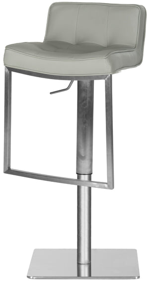 Safavieh Newman Swivel Bar Stool - Contemporary European Design With Quilted Upholstery For Modern Spaces Grey FOX3005D