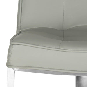 Safavieh Newman Swivel Bar Stool - Contemporary European Design With Quilted Upholstery For Modern Spaces Grey FOX3005D