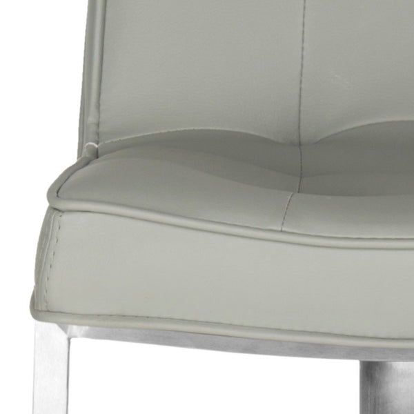 Safavieh Newman Swivel Bar Stool - Contemporary European Design With Quilted Upholstery For Modern Spaces Grey FOX3005D
