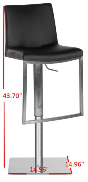 Safavieh Ember Swivel Barstool - Modern Comfort With Adjustable Height, 360° Swivel & Sleek Stainless Steel Design FOX3009B