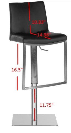 Safavieh Ember Swivel Barstool - Modern Comfort With Adjustable Height, 360° Swivel & Sleek Stainless Steel Design FOX3009B
