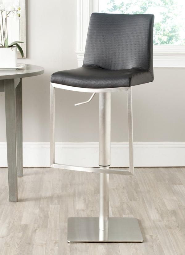 Safavieh Ember Swivel Barstool - Modern Comfort With Adjustable Height, 360° Swivel & Sleek Stainless Steel Design FOX3009B