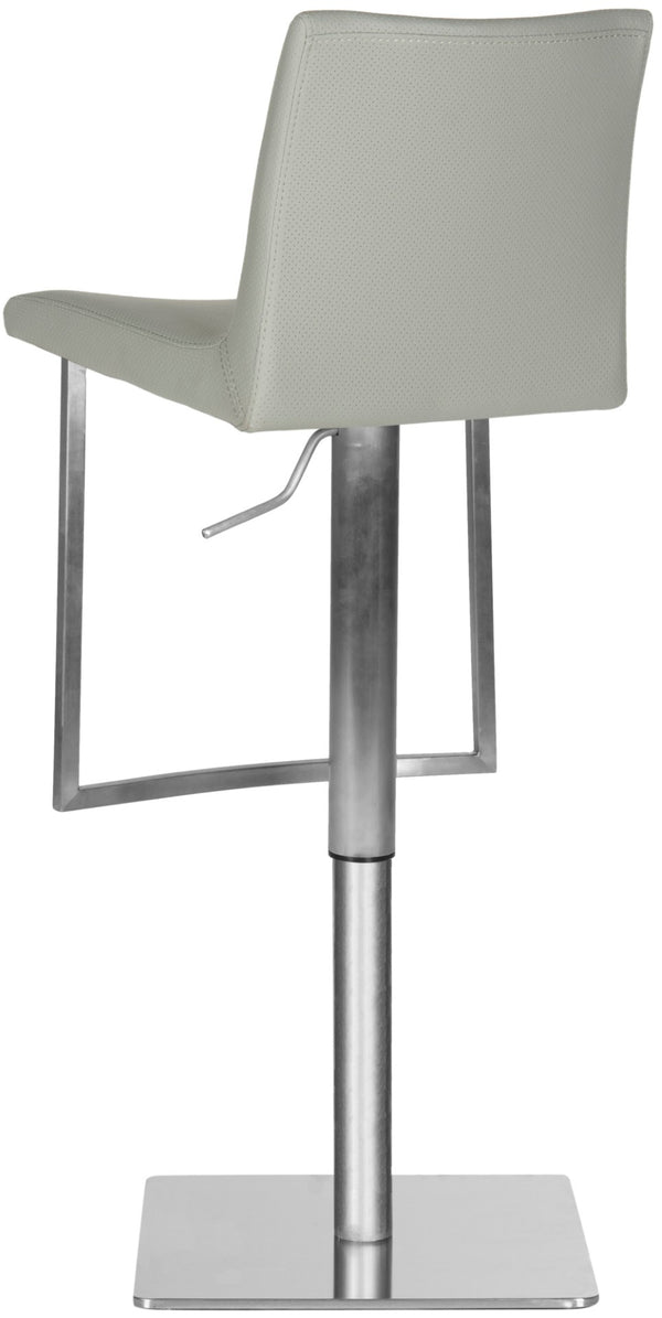 Safavieh Ember Swivel Bar Stool - Modern Design With Adjustable Height, Stainless Steel Frame For Durability Grey FOX3009D