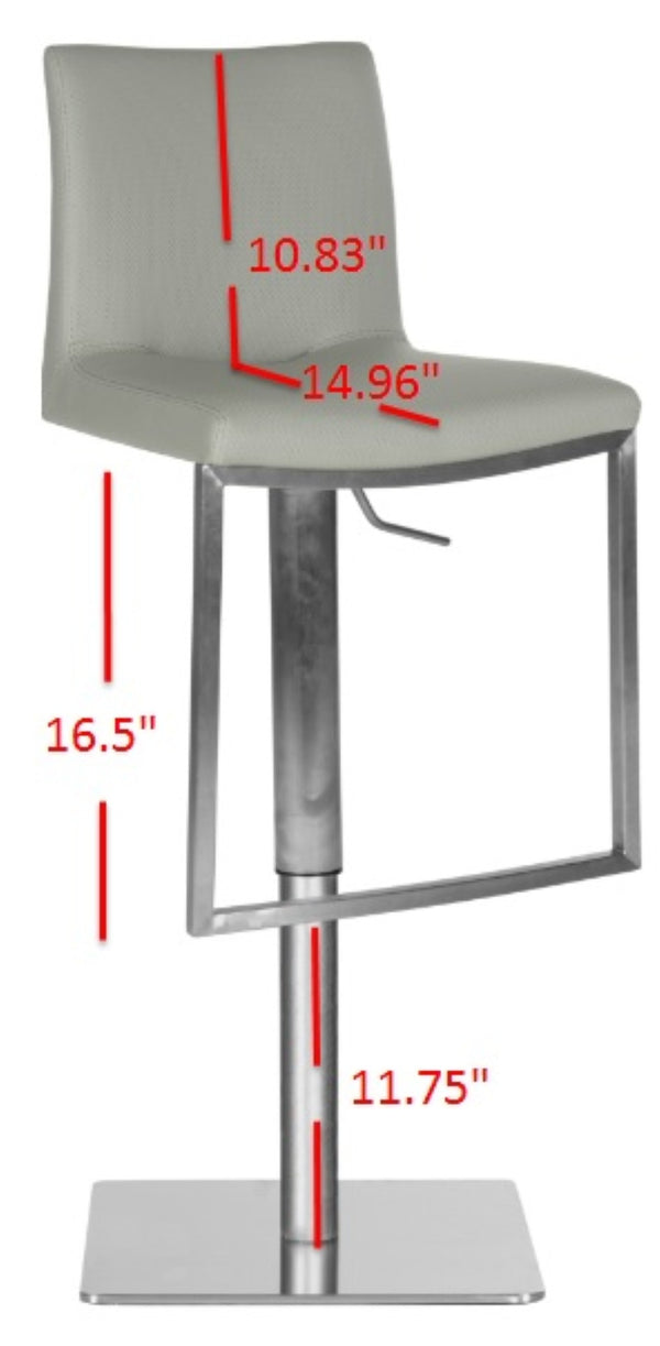 Safavieh Ember Swivel Bar Stool - Modern Design With Adjustable Height, Stainless Steel Frame For Durability Grey FOX3009D