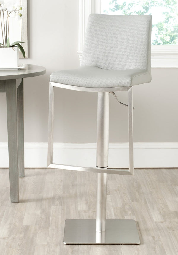 Safavieh Ember Swivel Bar Stool - Modern Design With Adjustable Height, Stainless Steel Frame For Durability Grey FOX3009D