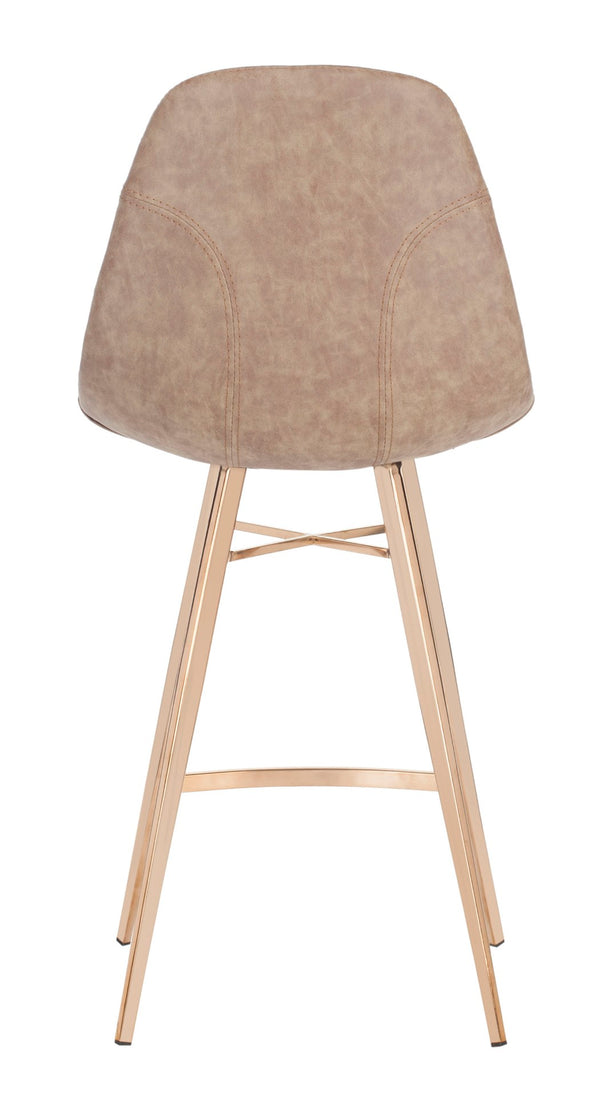 Safavieh Mathison Vintage-Style Counter Stool: Mid-Century Modern Comfort For Bars And Kitchen Spaces Brown/Copper FOX3012A