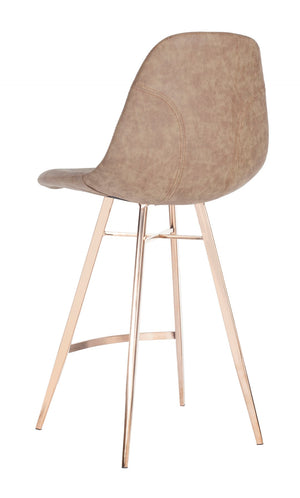 Safavieh Mathison Vintage-Style Counter Stool: Mid-Century Modern Comfort For Bars And Kitchen Spaces Brown/Copper FOX3012A