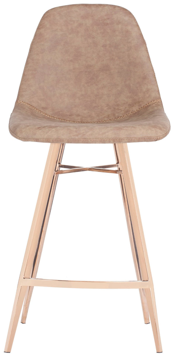 Safavieh Mathison Vintage-Style Counter Stool: Mid-Century Modern Comfort For Bars And Kitchen Spaces Brown/Copper FOX3012A