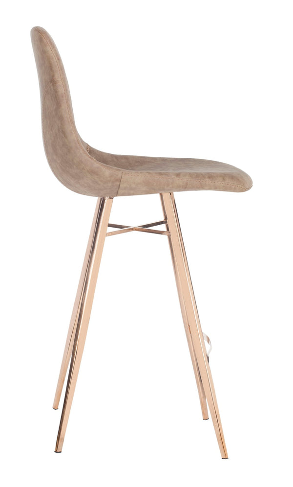 Safavieh Mathison Vintage-Style Counter Stool: Mid-Century Modern Comfort For Bars And Kitchen Spaces Brown/Copper FOX3012A