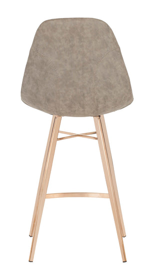 Safavieh Mathison Vintage-Style Counter Stool: Mid-Century Modern Comfort For Bars And Kitchen Spaces Taupe/Copper FOX3012B