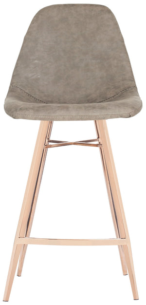 Safavieh Mathison Vintage-Style Counter Stool: Mid-Century Modern Comfort For Bars And Kitchen Spaces Taupe/Copper FOX3012B
