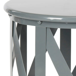 Safavieh Bertram Stool - Modern Industrial Accent With Open Lattice Design For Versatile Home Decor Use Grey FOX3200A