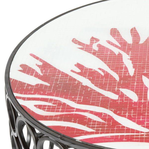 Safavieh Portia Coffee Table In Red & White - Modern Design, Stylish Accent For Your Living Room Décor! Red ,White  Fox3207d