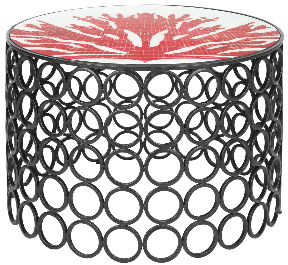 Safavieh Portia Coffee Table In Red & White - Modern Design, Stylish Accent For Your Living Room Décor! Red ,White  Fox3207d