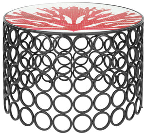 Safavieh Portia Coffee Table In Red & White - Modern Design, Stylish Accent For Your Living Room Décor! Red ,White  Fox3207d