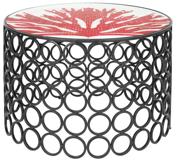 Safavieh Portia Coffee Table In Red & White - Modern Design, Stylish Accent For Your Living Room Décor! Red ,White  Fox3207d