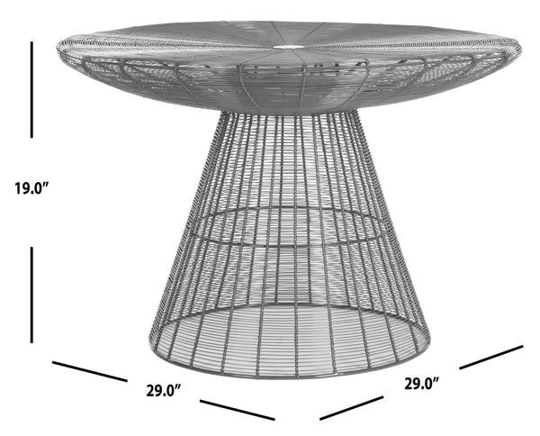 Safavieh Reginald Wire Coffee Table - Sculptural Iron Design With Grey Epoxy Finish For Modern Elegance FOX3210A