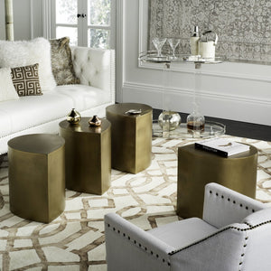Safavieh Tilly Sculptural Coffee Table In Antique Brass - Contemporary Elegance For Stylish Living Rooms FOX3214A