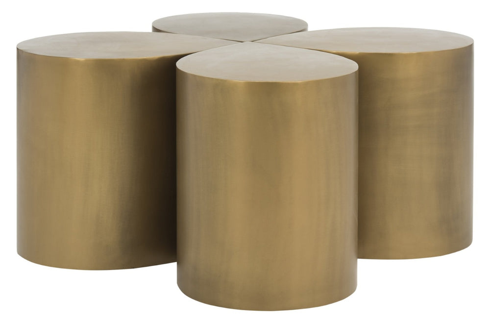 Safavieh Tilly Sculptural Coffee Table In Antique Brass - Contemporary Elegance For Stylish Living Rooms FOX3214A