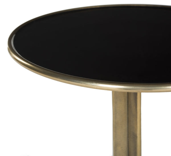 Safavieh Brent Accent Table - Vintage Glamour Meets Modern Design In Antique Brass For Elegant Interiors FOX3220A
