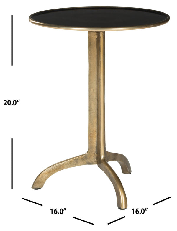 Safavieh Brent Accent Table - Vintage Glamour Meets Modern Design In Antique Brass For Elegant Interiors FOX3220A