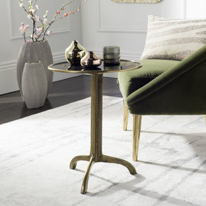 Safavieh Brent Accent Table - Vintage Glamour Meets Modern Design In Antique Brass For Elegant Interiors FOX3220A