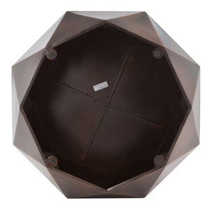 Safavieh Astrid Faceted Coffee Table – Modern Geometric Design In Artful Iron For Stylish Living Spaces Copper FOX3223B
