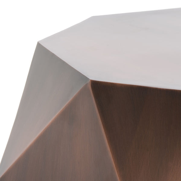 Safavieh Astrid Faceted Coffee Table – Modern Geometric Design In Artful Iron For Stylish Living Spaces Copper FOX3223B