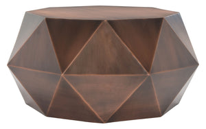 Safavieh Astrid Faceted Coffee Table – Modern Geometric Design In Artful Iron For Stylish Living Spaces Copper FOX3223B